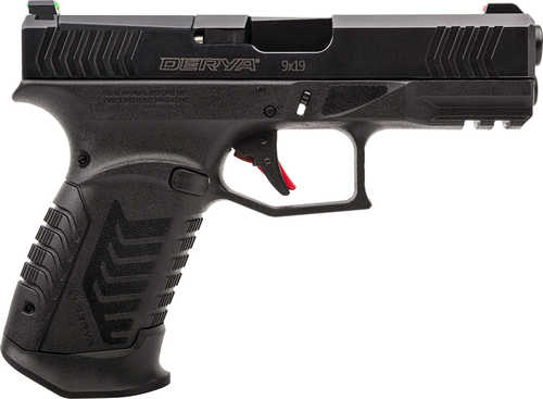 Derya Firearms DY9 9mm Luger 15+1 4.02" Black Melonite Steel Barrel, Black Nitride Optics Ready/Serrated Alloy Steel Slide, Black Polymer Frame w/Accessory Rail, Black Interchangeable Backstrap Grip, USA Made