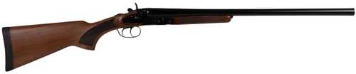 Derya Firearms EX1400 12 Gauge Break Open 2rd 24" Black Chrome Side By Side Barrel, Black Chrome Steel Receiver, Fixed Walnut Stock