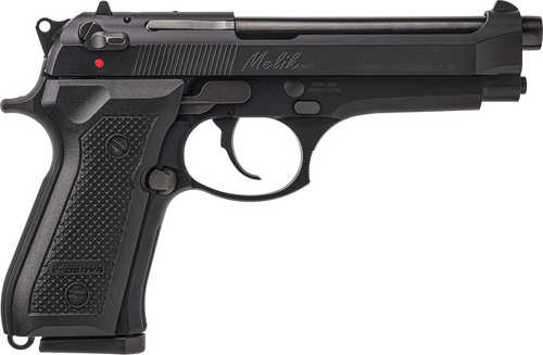 Derya Firearms Melik 9mm Luger 10+1 4.90" Black Melonite Steel Barrel, Black Melonite Serrated Steel Slide, Black Aluminum Frame, Black Polymer Grip