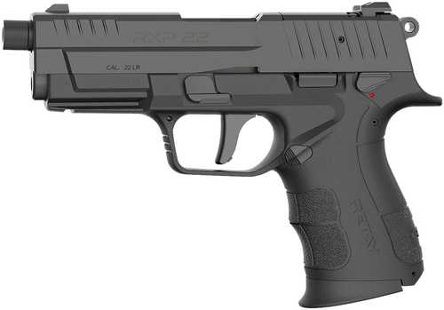 Retay RXP 22 LR 13+1 4" Black Threaded Barrel, Black Cerakote RMR/RMSc Optic Ready/Serrated Slide & Polymer Frame w/Accessory Rail, Textured Grip