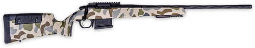 Weatherby 307 Hush 300 Win 5+1 22" Graphite Black Cerakote Fluted Threaded Barrel, Graphite Black Cerakote Picatinny Rail Steel Receiver, Adj Cheek Piece & LOP Hush Tundra Camo Synthetic Stock, Ambidextrous, 2" Muzzle Brake