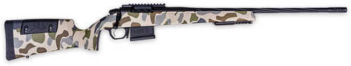 Weatherby 307 Hush 308 Win 5+1 20" Graphite Black Cerakote Fluted Threaded Barrel, Graphite Black Cerakote Picatinny Rail Steel Receiver, Adj Cheek Piece & LOP Hush Tundra Camo Synthetic Stock, Ambidextrous, 2" Muzzle Brake