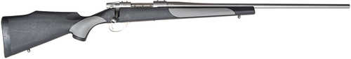 Weatherby Vanguard Weatherguard Full Size 6.5 PRC 3+1 24" Satin Threaded Barrel, Satin Stainless Steel Drilled & Tapped Receiver, Black/Gray Weatherguard Stock