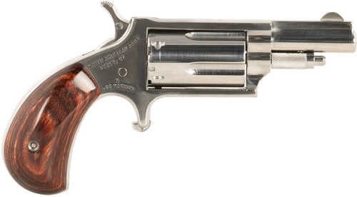 North American Arms LDLX 22 Mag 5 Shot 1.13" Polished Stainless Steel, Rosewood Grip, Exposed Hammer
