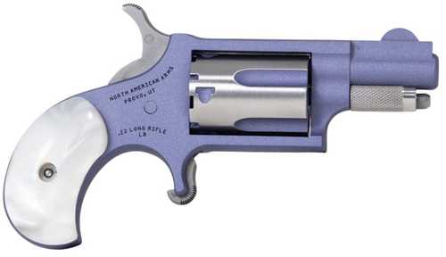 North American Arms Mini-Revolver 22 LR 5 Shot 1.13" Orchid Cerakote Stainless Steel Barrel & Frame, Orchid/Stainless Cylinder, White Pearlite Grip, Stainless Exposed Hammer