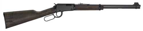 Henry Garden Gun 22 S/L/LR 15/17/21+1 18.50" Blued Round Barrel, Black Aluminum Grooved Receiver, Black Ash Straight Grip Wood Stock