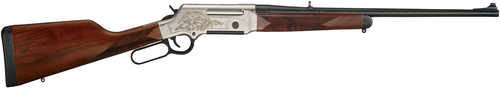 Henry Long Ranger Deluxe Full Size 243 Win 4+1 20" Blued Steel Barrel, Engraved Nickel-Plated w/24K Gold Inlay Steel Receiver, American Walnut Stock Right Hand