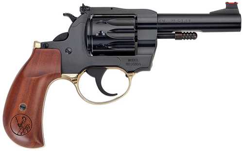 Henry Golden Boy 22 S/L/LR 10 Shot 4" Blued Round Barrel, Blued Cylinder, Blued Polished Steel Frame, American Walnut Birdshead Grip, Exposed Hammer