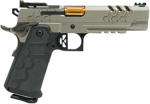 Kimber 2K11 Target 9mm Luger 20+1 5" Coyote PVD Bull Barrel, Matte Kim Pro Graphite Lightening Cut/Optic Ready/Serrated Stainless Steel Slide & Stainless Steel Frame w/Beavertail & Picatinny Rail, MJD Black Grip Module