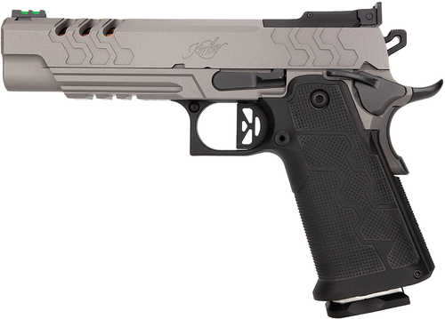 Kimber 2K11 Target 45 ACP 13+1 5" Coyote PVD Fluted Barrel, KimPro Granite Stainless Steel Optic Ready/Serrated Slide, Matte KimPro Graphite Stainless Steel Frame w/Beavertail & Picatinny Rail, MJD Black Grip, Trijicon RMR Footprint