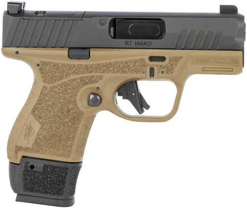 Kimber R7 Mako Sub-Compact Frame 9mm Luger 15+1 3.37" Black DLC Barrel, Black FNC Nitride Stainless Steel Optic Ready/Serrated Slide, Flat Dark Earth Polymer Frame, Ambidextrous, Holster, 2 Mags
