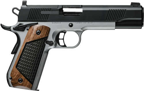 Kimber Custom II Gen II 45 ACP 7+1 5" Stainless Deep Crown Barrel KimPro II Black Matte Steel Optic Ready/Serrated Slide, Matte Stainless Steel Frame w/Beavertail, Black Walnut w/G10 Insert Grip, Trijicon RMR Footprint