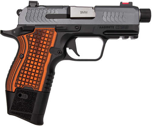 Kimber CDS9 9mm Luger 15+1 3.64" Black DLC Match Grade Barrel, KimPro II Gray Optic Ready/Serrated Stainless Steel Slide, Kimpro II Black Aluminum Frame w/Beavertail & Picatinny Rail, VZ Frag G10 Grip, Ambidextrous