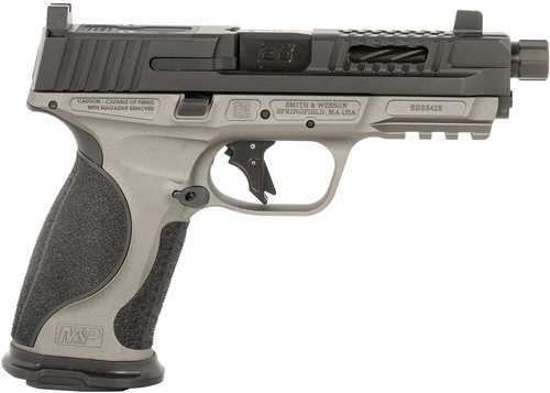 Ed Brown Fueled M&P Match 9mm Luger 19+1 4.75" Black Nitride Match Grade Threaded Barrel, Black Nitride Optic Cut/Ported/Serrated Stainless Steel Slide