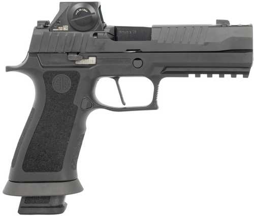 Sig Sauer P320 M.O.D. Full Size 9mm Luger 21+1 3.90" Black Barrel, Matte Black DLC Stainless Steel Ported/Serrated w/Optic Slide, Black Stainless Steel Frame w/Picatinny Rail ,M.O.D. X Full Grip, Sig ROMEO-X SIG-LOC Pro