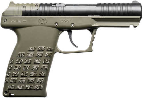 Kel-Tec PR57 Compact Frame 5.7x28mm 20+1 4" Black Steel Barrel, OD Green Optic Ready/Serrated Slide, OD Green Textured Grip