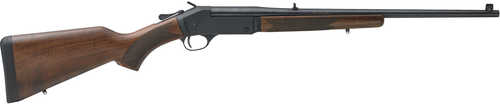 Henry Single Shot 38 Special or 357 Mag Caliber with 1rd Capacity, 22" Barrel, Overall Blued Finish & American Walnut Stock, Right Hand (Full Size)