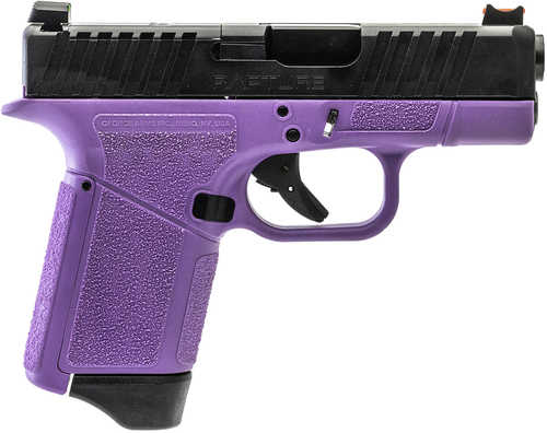 Gforce Rapture Sub-Compact Frame 9mm Luger 12+1 3.25" Black Steel Barrel, Black Optic Cut/Serrated Steel Slide, Purple Cerakote Polymer Frame