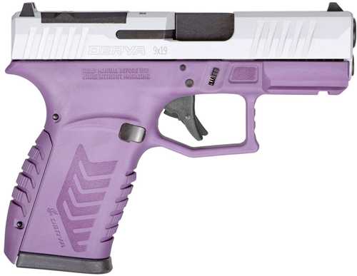 Derya Firearms DY9Z Sports South Exclusive Micro Compact 9mm Luger 15+1 3.50" Black Barrel, Silver Alloy Steel Optic Ready/Serrated Slide, Purple Polymer Frame w/Accessory Rail, Interchangeable Backstrap Grip, RMSc Footprint