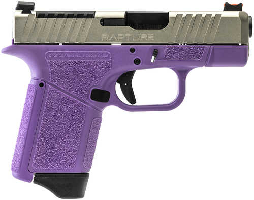 Gforce Rapture Sub-Compact Frame 9mm Luger 12+1 3.25" Black Steel Barrel, Nickel Steel Optic Cut/Serrated Slide, Purple Cerakote Polymer Frame, Shield RMSc/RMR Footprint
