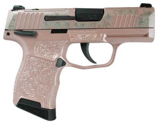 Sig Sauer Exclusive "Rose Gold N Roses" P365-380 Handgun 380 ACP 10Rd Magazine 3.1" Barrel Black Manual Safety