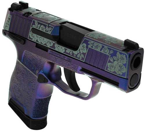 Sig Sauer "Guns & Roses Mongoose Purple" P365 Optic Ready Handgun 9mm Luger 10rd Magazines(2) 3.1" Barrel X-RAY 3 Sights Manual Safety