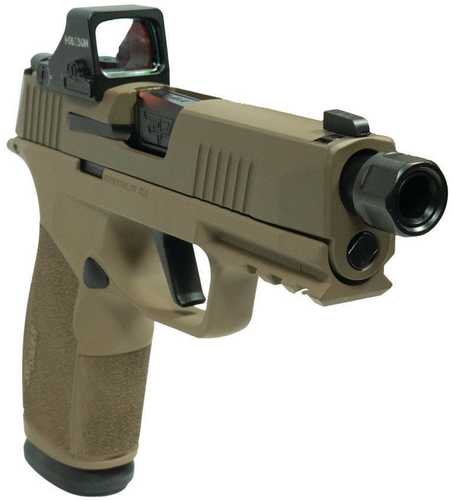 Sig P365 XMacro Handgun 9mm Luger 17rd Magazines (2) Threaded Barrel Two-Tone Tan XSeries Slide with Optic - ON SALE!