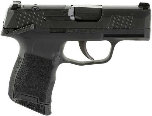 Sig Sauer P365 Micro-Compact 380 ACP 10+1 3.10" Black Carbon Steel Barrel, Black Nitron Optic Ready/Serrated Slide & Frame w/Sig Rail, Black Polymer Grips, Manual Safety, Right Hand