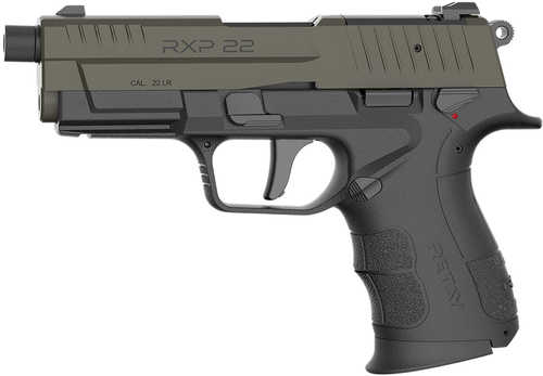 Retay USA RXP 22 LR 13+1 4" Threaded Barrel, OD Green Cerakote Optic Ready/Serrated Slide, Black Cerakote Polymer Frame w/Accessory Rail, RMR/RMSc Footprint