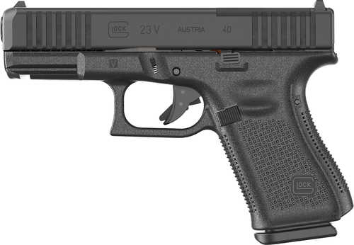 Glock G23 V MOS 40 S&W 10+1 4.02" Black GMB Barrel, Black nDLC Steel Optic Ready/Serrated Slide, Black Polymer Frame w/Accessory Rail, Interchangeable Backstrap Grip, Ambidextrous