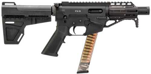 Freedom Ordnance FX-9 Semi-Auto AR Style Pistol 9mm Luger 8" Barrel Fluted Muzzle Enhancer Sling (1)-31Rd Mag Black Finish