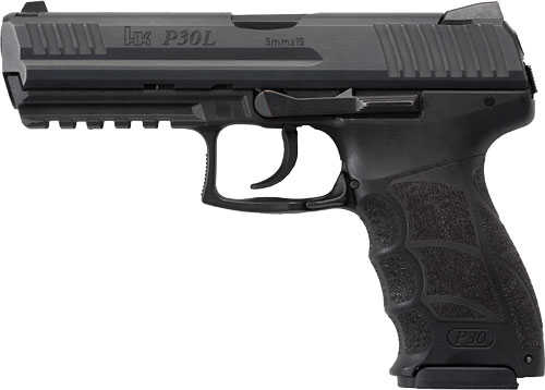 HK P30L V1 Lt Lem Trigger 9MM pistol, 4.45 in barrel, 17 rd capacity, fixed sight, black polymer finish