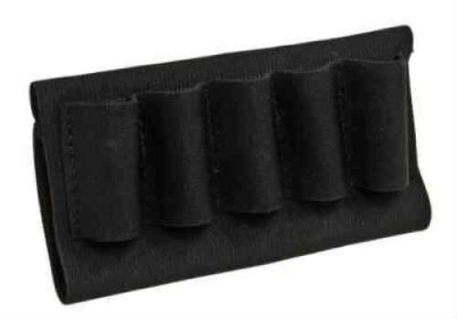 BlackHawk Products Group Buttstock Shell Holder - Open Style Shotgun (5 Loops) - Elastic sleeve slips right over stock - Sewn 74SH02BK