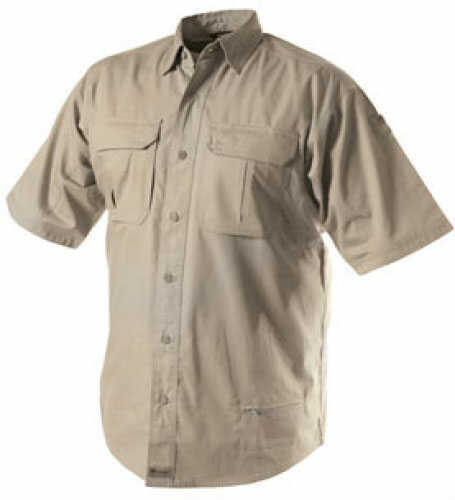 BlackHawk Products Group Warrior Wear Lightweight Tactical Shirts Khaki - Medium - Short Sleeve - Durable 5.1 Oz. Poly/cotton 88TS02KH-MD