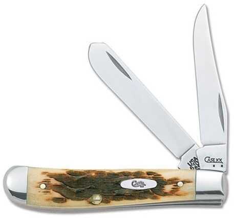 Case Cutlery Amber Series 6207 Stainless Steel Mini Trapper 00013