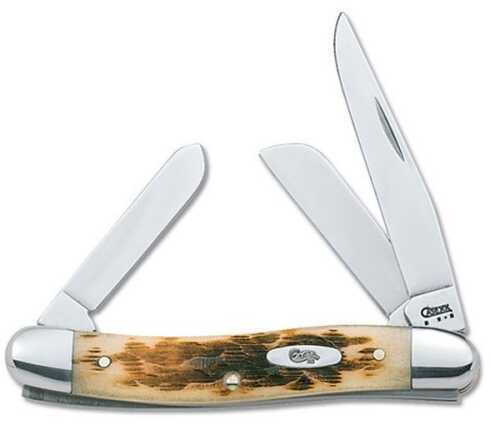 Case Cutlery MED STCKMN 3BL 3.5" AMBER BON 42