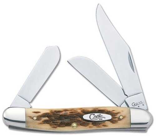 Case Cutlery STCKMAN 3BL 37/8" AMBER BONE 128