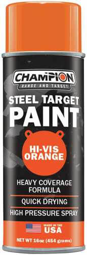 Champion Traps And Targets Ar500 Steel Spray Paint 16oz Orange Can