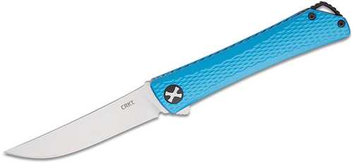 Columbia River KALBI Blue 3.28 " Drop Point Plain Folding Knife