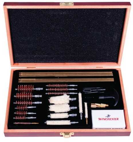 DAC Winchester Deluxe Cleaning Kit Universal Wood Box 42 Pieces WIN76W