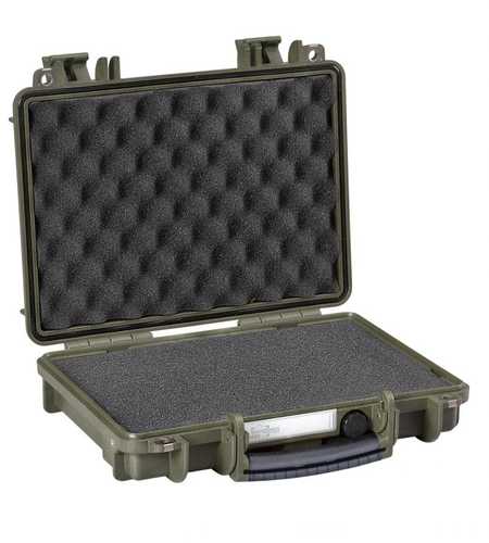 Explorer Bag Single Pistol Case Olive Green Pre Cubed Foam 11 13/16 In x 8 1/4 In x 2 1/4 In