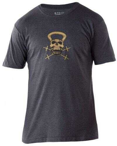 5.11 Inc Recon Skull Kettle T Shirt Heather Charcoal Large