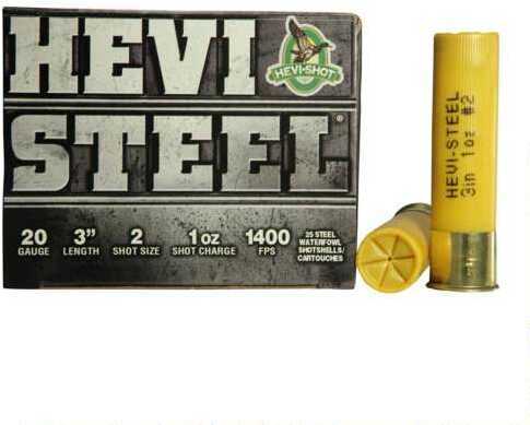 20 Gauge 25 Rounds Ammunition Hevi-Shot-Environ Metal 3" 7/8 oz Steel #2