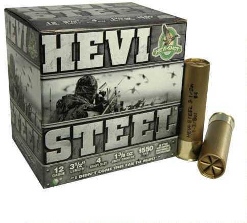 12 Gauge 25 Rounds Ammunition Hevi-Shot-Environ Metal 3 1/2" 1/4 oz #4