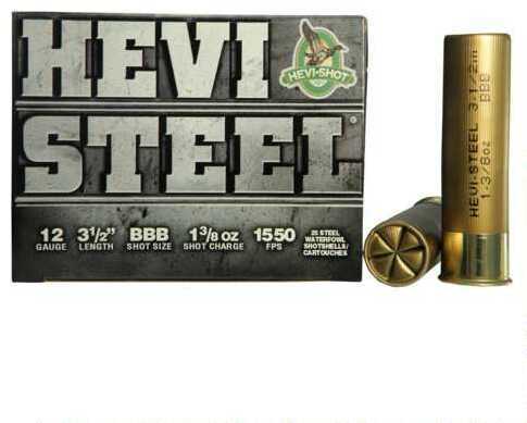 12 Gauge 25 Rounds Ammunition Hevi-Shot-Environ Metal 3 1/2" 1/5 oz #BBB