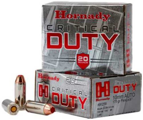 Hornady Ammo CRIT Duty 10MM 175Gr FLX 20/Bx