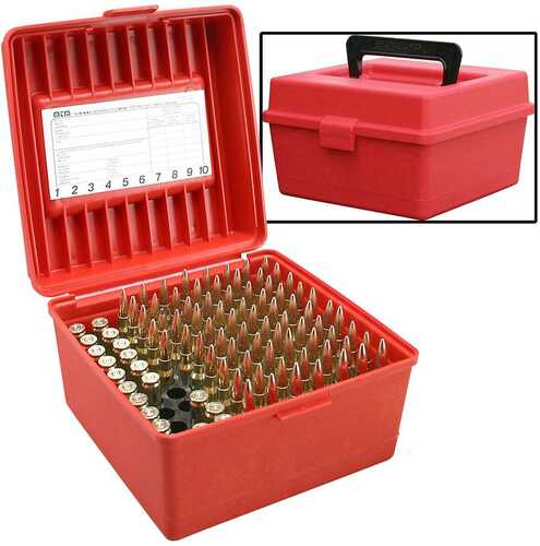 Mtm Dlx Ammo Box 100rd 22-250-458win Clrbl-img-0