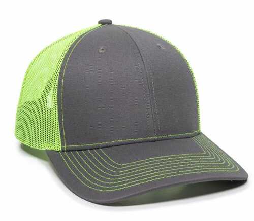 Outdoor Cap Charcoal/ Neon Yellow Hat Size A-img-0