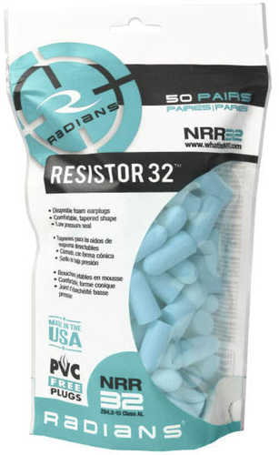 Radians 50 Pair Aqua Earplugs In Resealable Bag-img-0