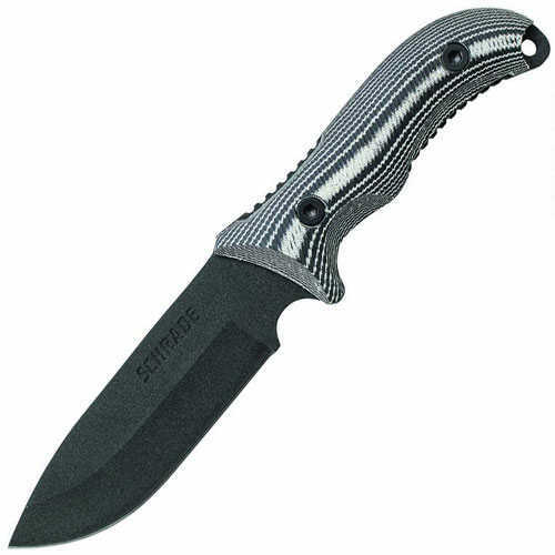 Schrade Frontier Knife Fixed 5.05" Plain Edge Drop Point 8Cr13MoV High Carbon Stainless Steel Blade